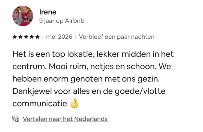 Airbnb guest review