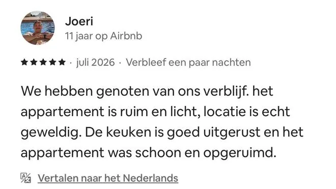 Airbnb guest review