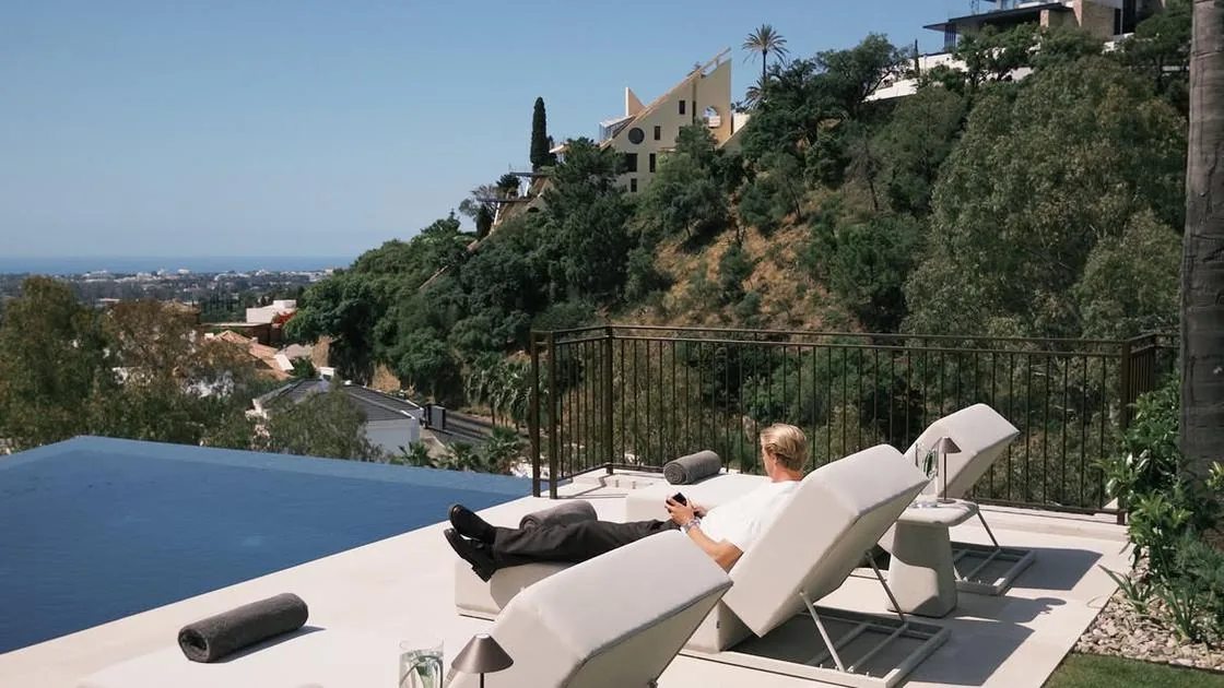 Terrace of a short-stay property under management